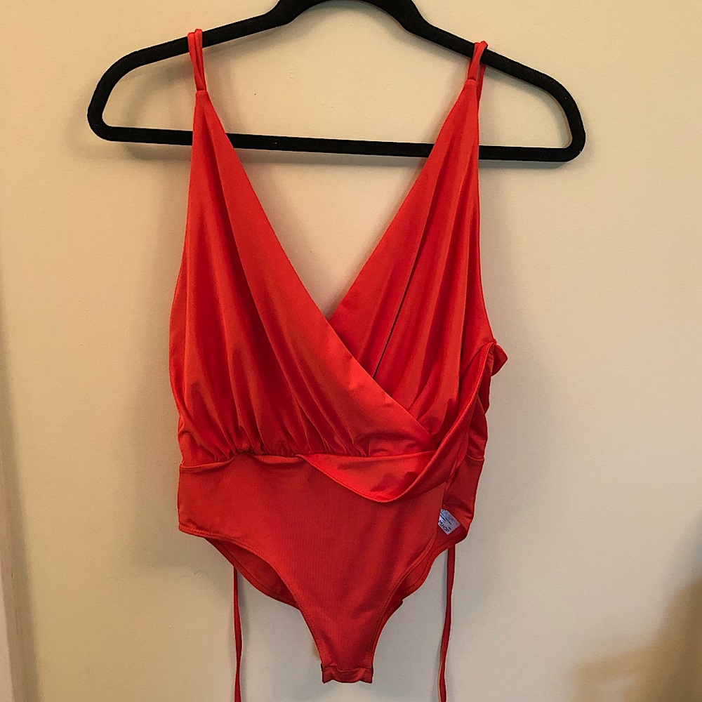 Topshop Red Bodysuit